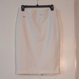 WHBM White Pencil Skirt Size 8